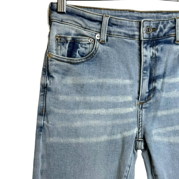 SER.O.YA Demi Mid Rise Flare Leg Denim Blue Jeans Retro 26 - Picture 8 of 16